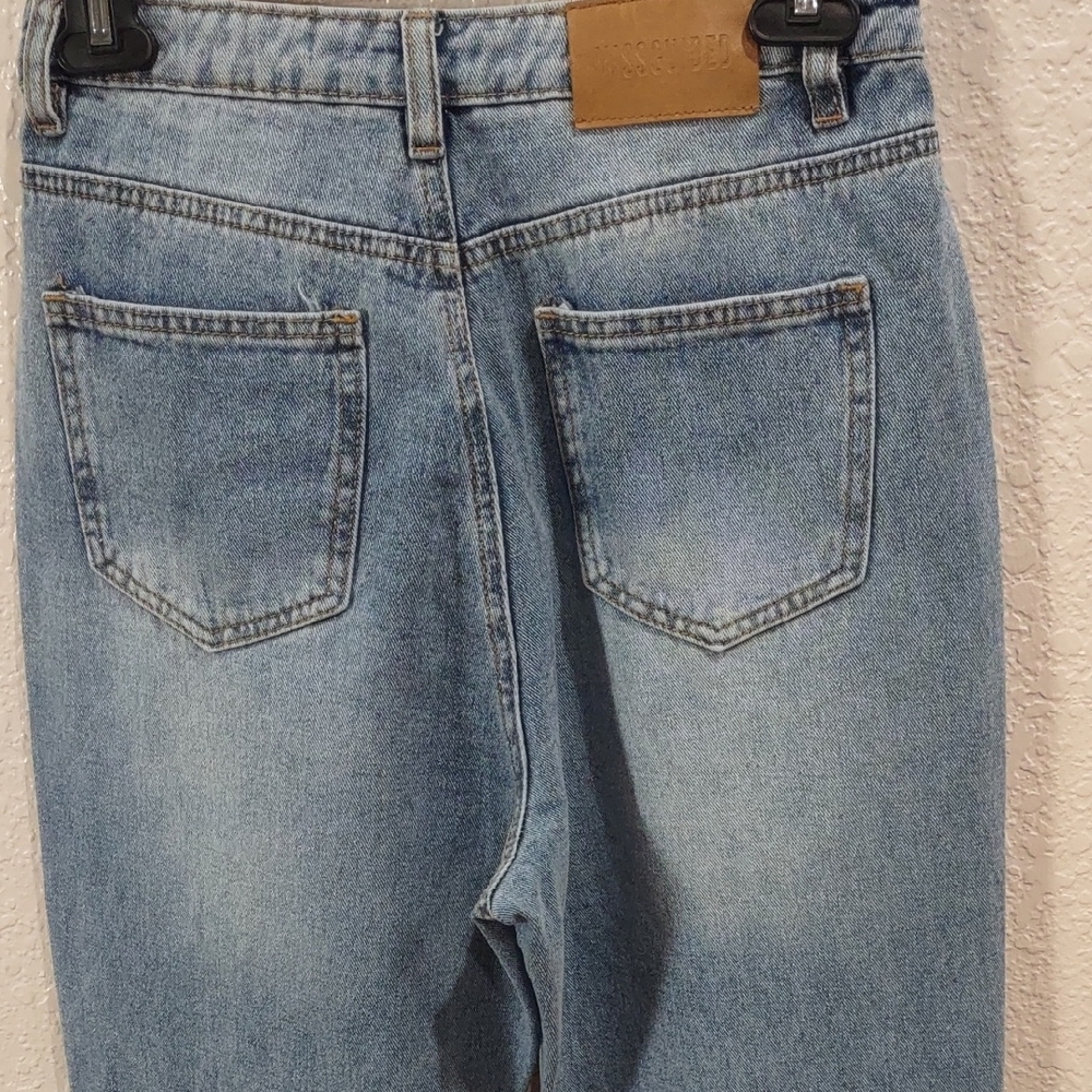 MISSGUIDED Classic Blue Distressed Women's Jeans - Picture 4 of 17